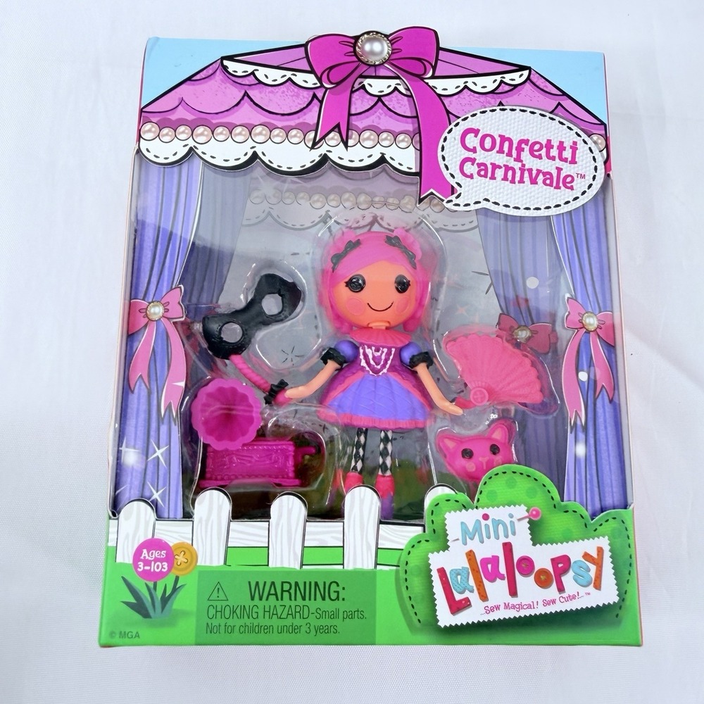 Mini Lalaloopsy Cotton Carnivale 3" Doll with Mini Pet & Accessories MGA 2021